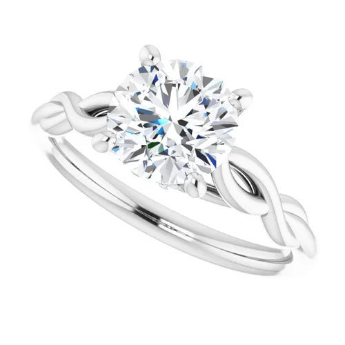 Twisted Cathedral Solitaire Engagement Setting