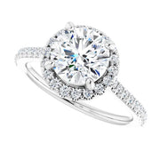 Cathedral Infinity Diamond Halo & Accented Engagement Setting