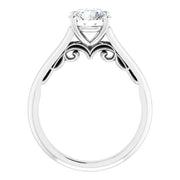 Classic Cathedral Filigree Solitaire Engagement Setting