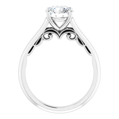 Classic Cathedral Filigree Solitaire Engagement Setting