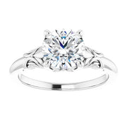 Graduated Scrollwork Solitaire Engagement Setting