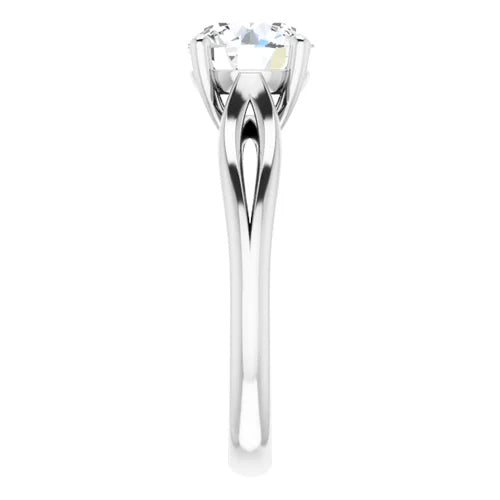 Split-Shank Cathedral Solitaire Engagement Setting