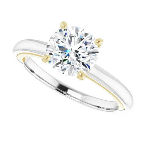 Classic Two-Tone  Solitaire Engagement Setting