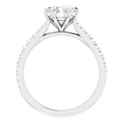 Classic Cathedral French-Set Diamond Accented Engagement Setting