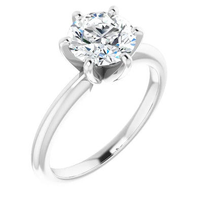 Traditional Six-Prong Solitaire Engagement Setting