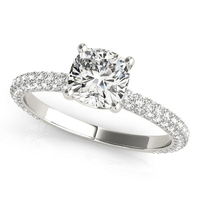 PAVE ENGAGEMENT RING WITH CU HEAD