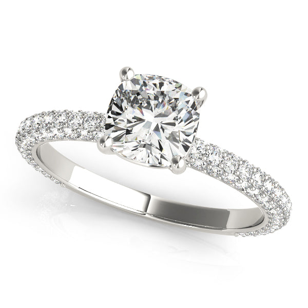 PAVE ENGAGEMENT RING WITH CU HEAD
