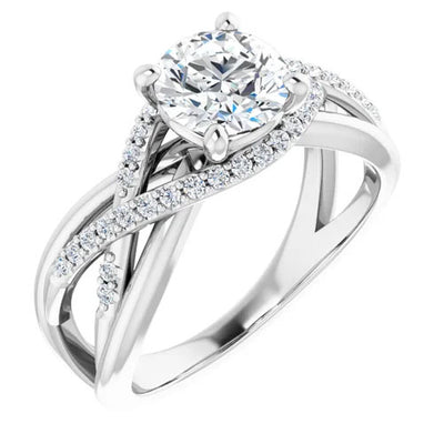 Woven Diamond Accented Engagement Setting