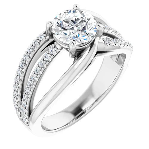 Filigree Diamond Accented Engagement Setting