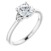 Petite Cathedral Diamond Filigree Engagement Setting