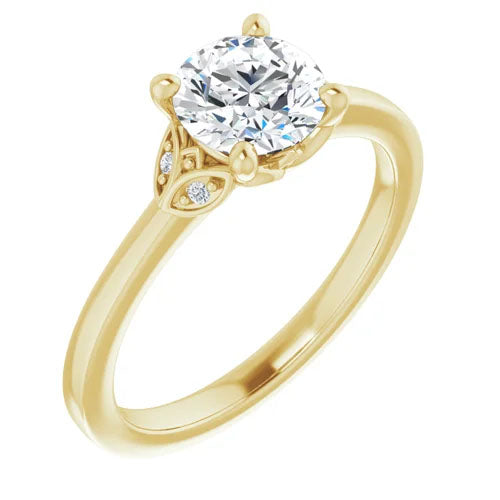 Petite Cathedral Diamond Filigree Engagement Setting