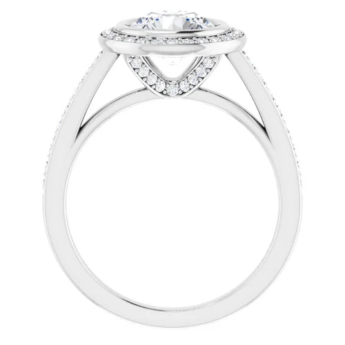 Classic Cathedral Diamond Halo Engagement Setting