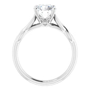 Twisted Cathedral Solitaire Engagement Setting