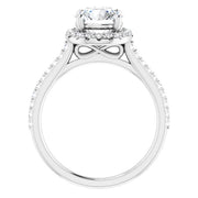 Cathedral Infinity Diamond Halo & Accented Engagement Setting