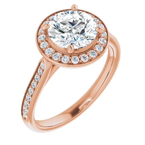 Cathedral Diamond Pinpoint Halo Engagement Setting