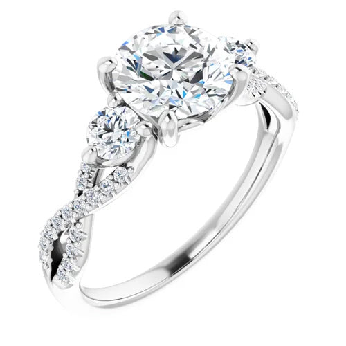 How Do Three Diamond Engagement Rings Symbolize Love?