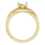 14K Yellow 6.5 mm Round Engagement Ring Mounting
