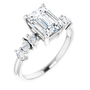 3C Contemporary Brilliant Diamond Accented Engagement Setting