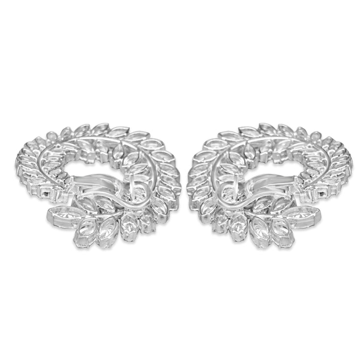 Diamond Swirl Design Stud Earrings  Pravins