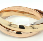 Cartier 18K Trinity Tri Gold Bangle Bracelet (small wrist)