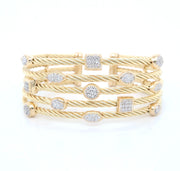 David Yurman 18K Confetti Diamond Cuff Bracelet
