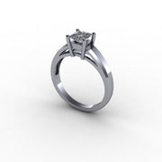 Cathedral Princess Diamond Solitaire Engagement Setting