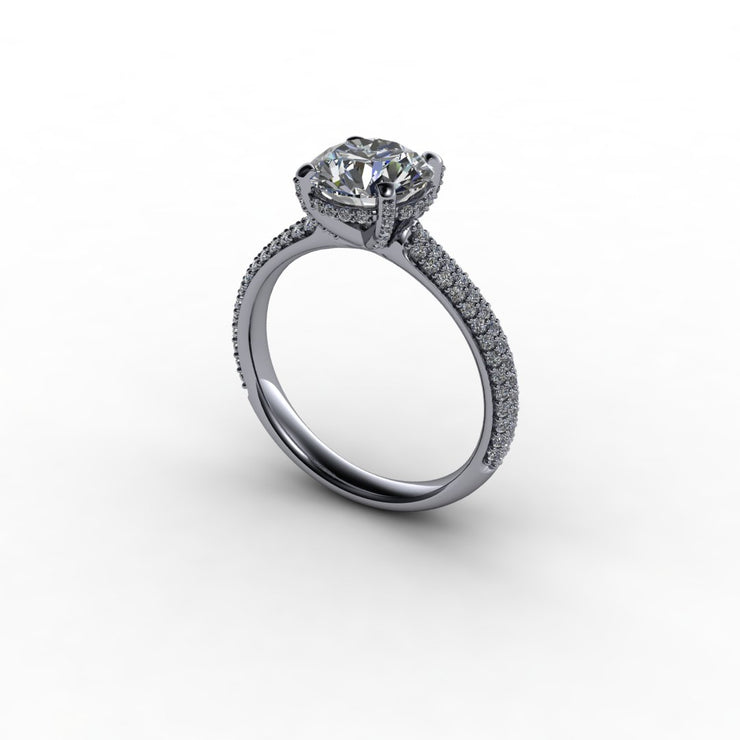 MicroPavé Diamond Encrusted Engagement Setting