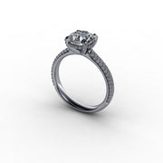Hidden Halo MicroPavé Diamond Accented Engagement Setting