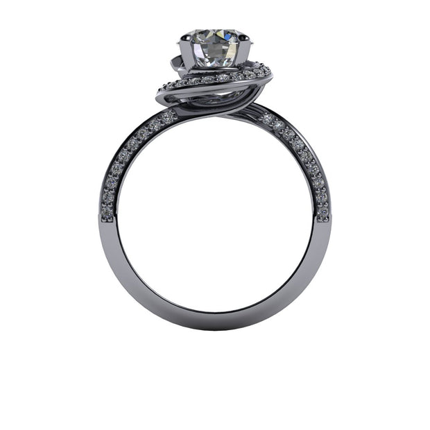 Twisted Halo Diamond Accented Engagement Setting