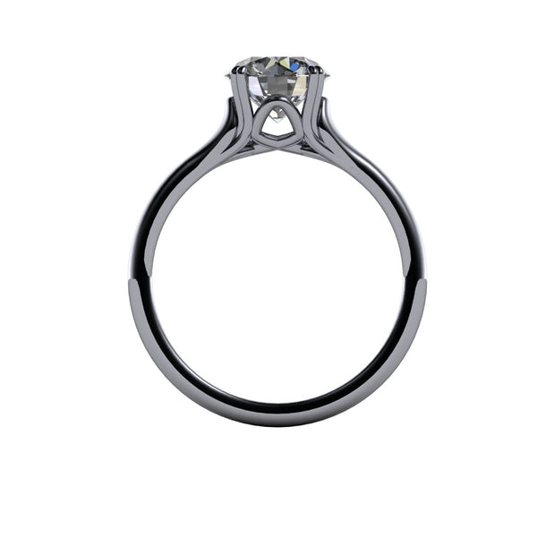 Contemporary Cathedral Diamond Solitaire Engagement Setting