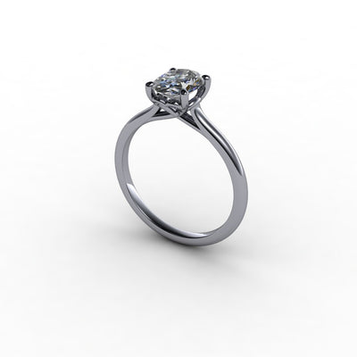 Curved Cathedral Diamond Solitaire Engagement Setting