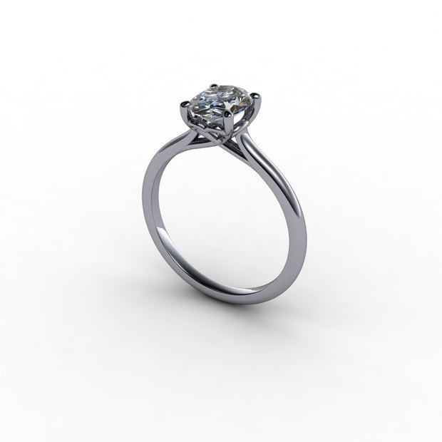Curved Cathedral Diamond Solitaire Engagement Setting