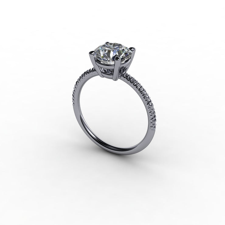 Traditional Drizzle Diamond Solitaire Engagement Setting