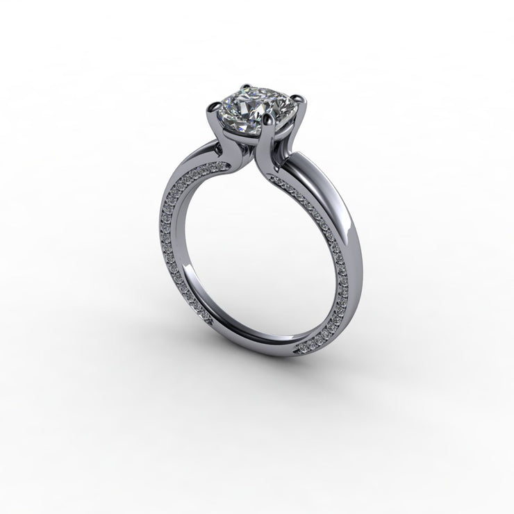 Profile Pinpoint Diamond Accented Engagement Setting