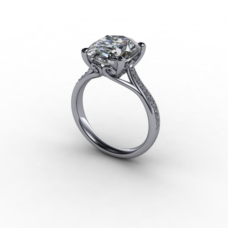 Cathedral Filigree Diamond Accented Engagement Setting
