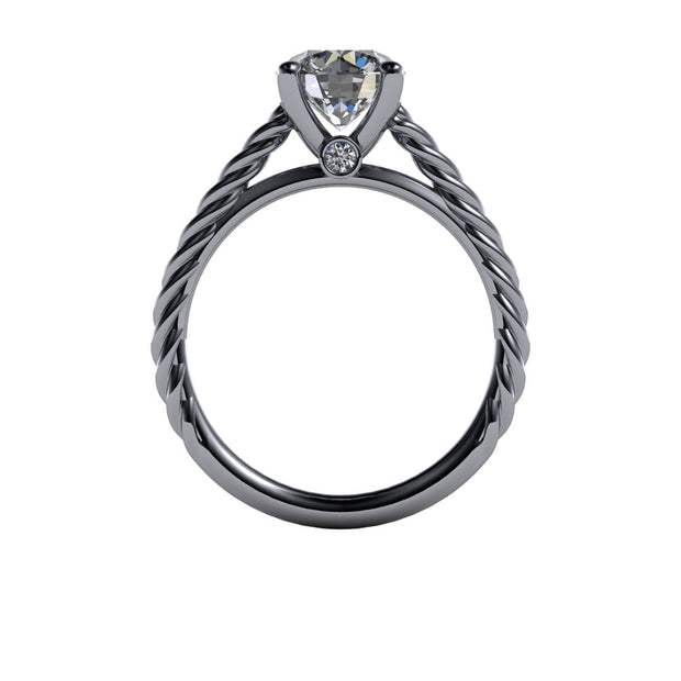 Cathedral Cable Diamond Accented Engagement Setting