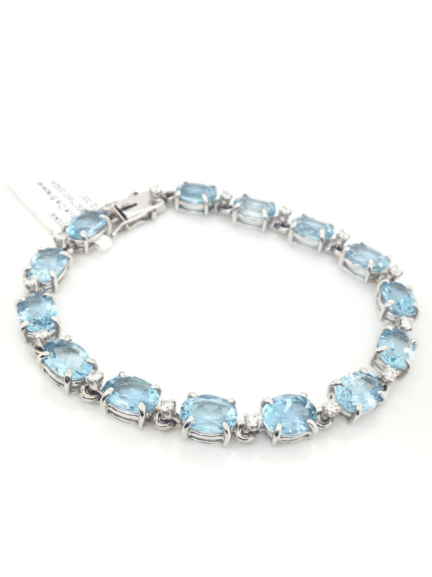 Aquamarine Diamond Bracelet