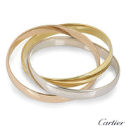 Cartier 18K Trinity Tri Gold Bangle Bracelet (small wrist)